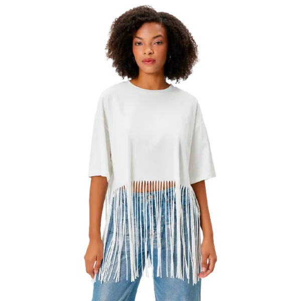 Tricou pentru femei Koton 4SAL10083IK 100% bumbac/ White photo 1