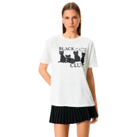 Tricou pentru femei Koton 4SAL10921IK 100% bumbac/ White