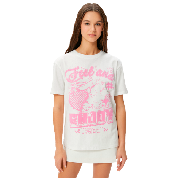 Tricou pentru femei Koton 4SAL10030IK 100% bumbac/ White photo 1