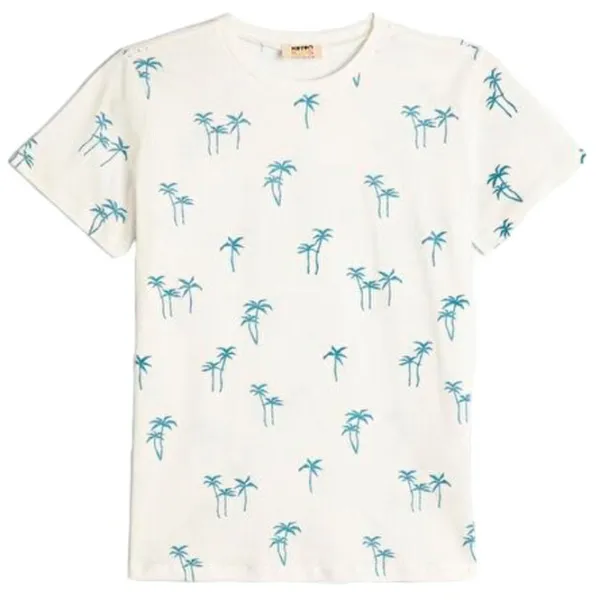 Tricou pentru băieți Koton 4SKB10309TK 140/ Ecru photo 1