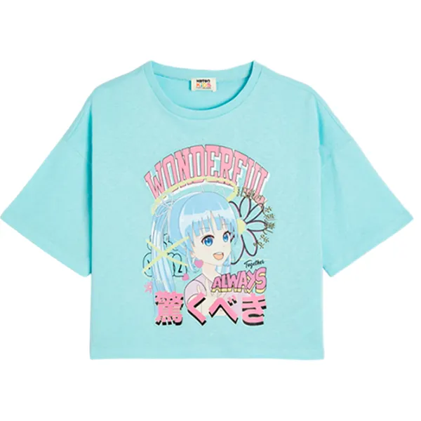 Tricou pentru fete Koton 4SKG10236AK 146 - 152 cm / Blue photo 1