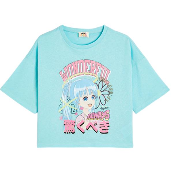 Tricou pentru fete Koton 4SKG10236AK 146 - 152 cm / Blue photo 1