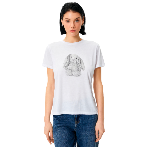 Tricou pentru femei Koton 4SAK50425EK 35% viscoză/ White photo 1