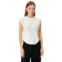 Tricou pentru femei Koton 4SAL10137IK 100% bumbac/ White
