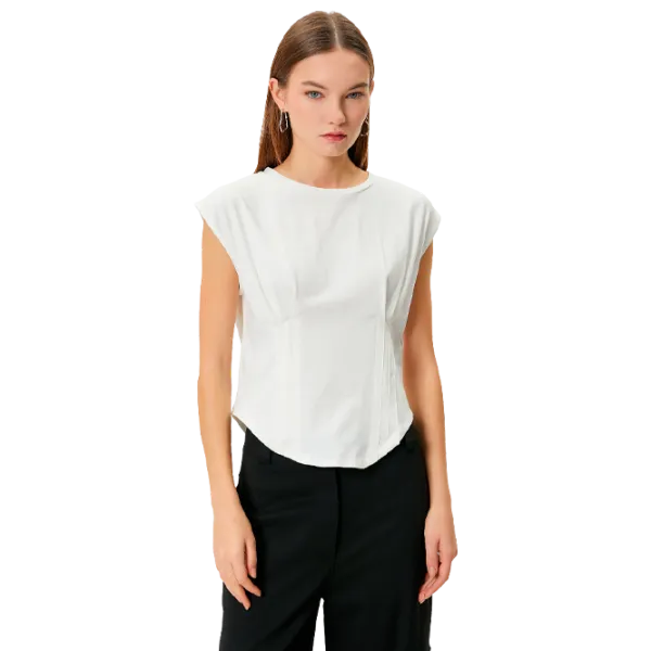 Tricou pentru femei Koton 4SAL10137IK 100% bumbac/ White photo 1