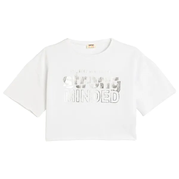 Tricou pentru fete Koton 4SKG10061AK 110 - 116 cm / White photo 1 Tricou pentru fete Koton 4SKG10061AK 110 - 116 cm / White photo 1