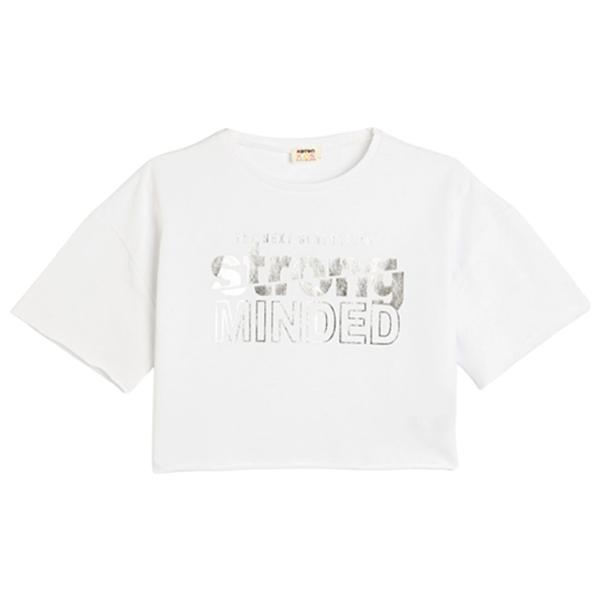 Tricou pentru fete Koton 4SKG10061AK 110 - 116 cm / White photo 1 Tricou pentru fete Koton 4SKG10061AK 110 - 116 cm / White photo 1