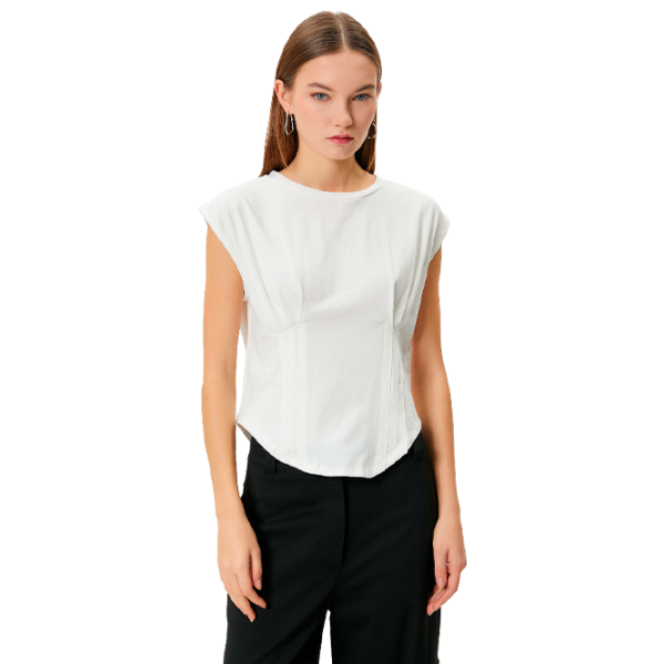 Tricou pentru femei Koton 4SAL10137IK 100% bumbac/ White photo 1