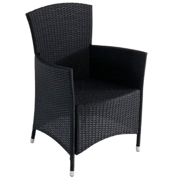 Садовый стул Villager 047011 Пластик/ Искусственный ротанг/ Черный photo 1