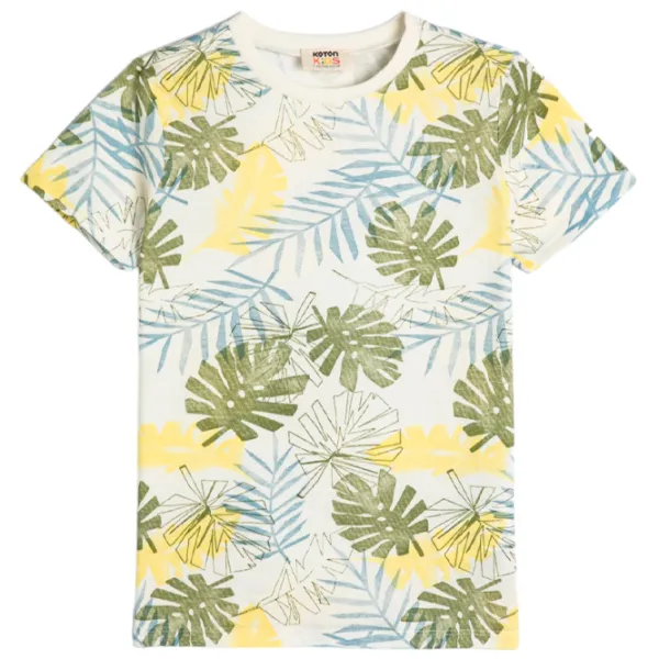 Tricou pentru băieți Koton 4SKB10307TK 110/ Ecru photo 1 Tricou pentru băieți Koton 4SKB10307TK 110/ Ecru photo 1