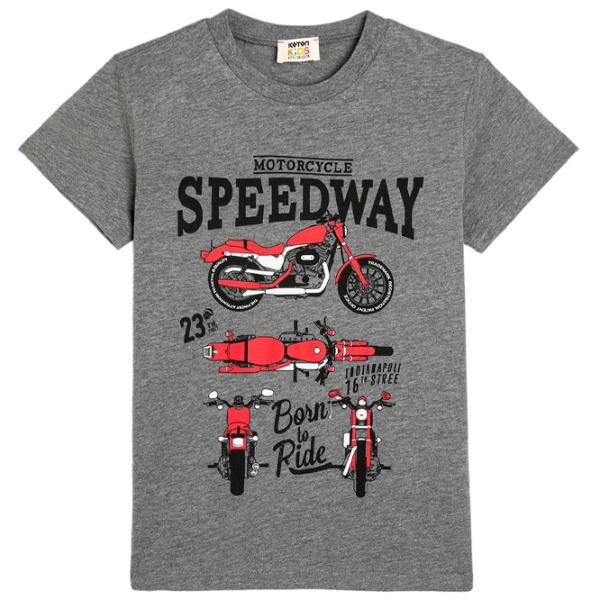 Tricou pentru băieți Koton 4SKB10118TK 122/ Gray photo 1