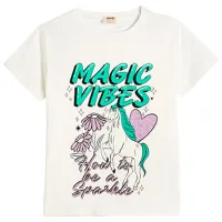 Футболка для девочек Koton 4SKG10368AK 104 - 110 см / Бежевый