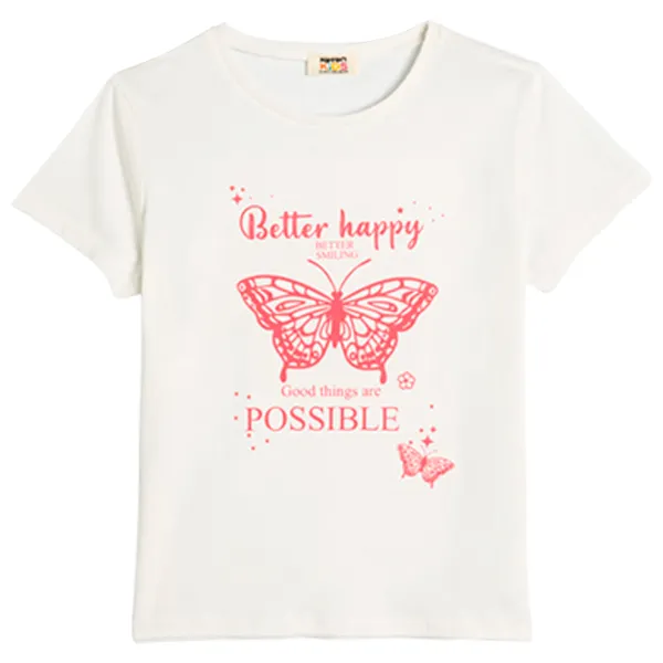 Футболка для девочек Koton 4SKG10122AK 134 - 140 см / Бежевый photo 1 Футболка для девочек Koton 4SKG10122AK 134 - 140 см / Бежевый photo 1