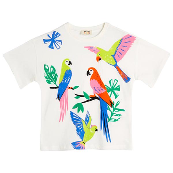 Футболка для девочек Koton 4SKG10081AK 104 - 110 см / Бежевый photo 1