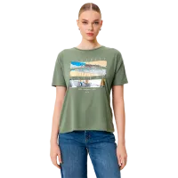 Tricou pentru femei Koton 4SAK50109EK 35% viscoză/ Khaki