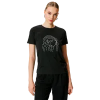 Tricou pentru femei Koton 4SAK50398EK 35% viscoză/ Black