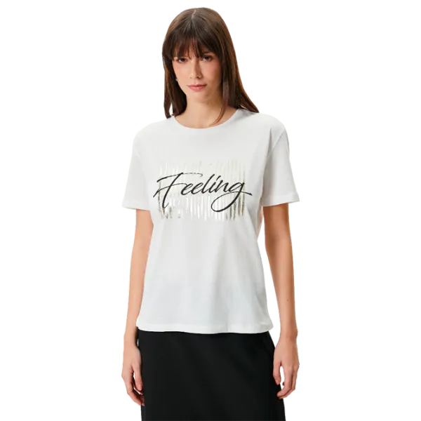 Tricou pentru femei Koton 4SAK50074EK 100% bumbac/ White photo 1