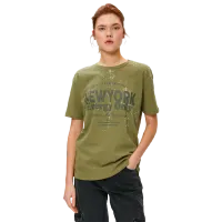 Tricou pentru femei Koton 4SAL10096IK 100% bumbac/ Khaki