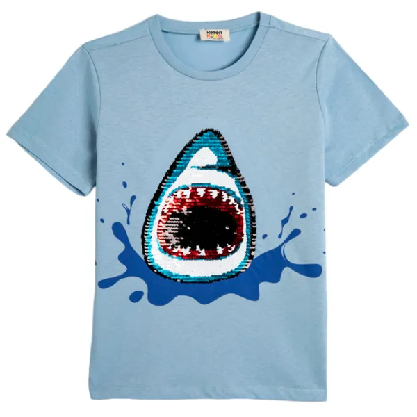 Tricou pentru băieți Koton 4SKB10035TK 128 / Blue photo 1