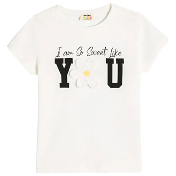 Футболка для девочек Koton 4SKG10247AK 110 - 116 см / Бежевый photo 1 Футболка для девочек Koton 4SKG10247AK 110 - 116 см / Бежевый photo 1