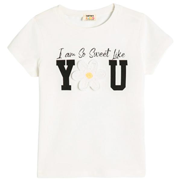 Футболка для девочек Koton 4SKG10247AK 134 - 140 см / Бежевый photo 1