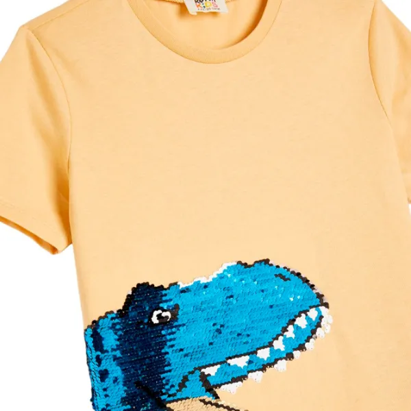 Tricou pentru băieți Koton 4SKB10031TK 140/ Yellow photo 1