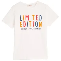 Tricou pentru băieți Koton 4SKB10041TK 116 / Ecru