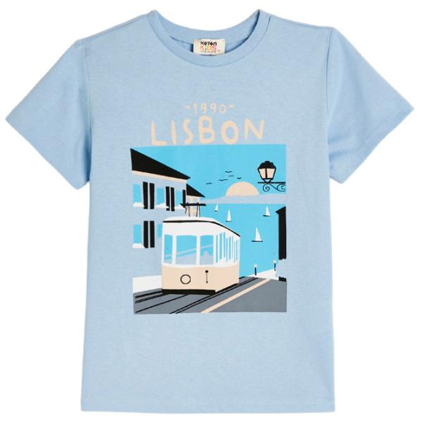 Tricou pentru băieți Koton 4SKB10143TK 110/ Blue photo 1