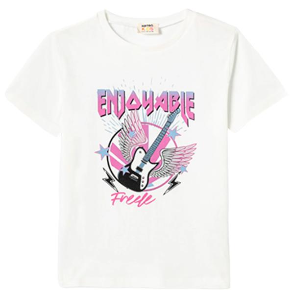 Tricou pentru fete Koton 4SKG10425AK 122 - 128 cm / Beige photo 1 Tricou pentru fete Koton 4SKG10425AK 122 - 128 cm / Beige photo 1