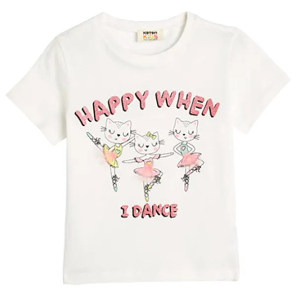 Tricou pentru fete Koton 4SKG10047AK 116 - 122 cm / Beige photo 1