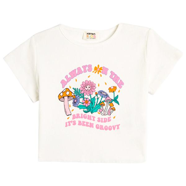 Tricou pentru fete Koton 4SKG10049AK 134 - 140 cm / Beige photo 1 Tricou pentru fete Koton 4SKG10049AK 134 - 140 cm / Beige photo 1