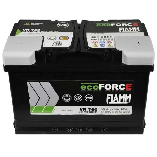 Авто аккумулятор Fiamm Ecoforce AGM VR760 L3 760A/ 70 Ач photo 1