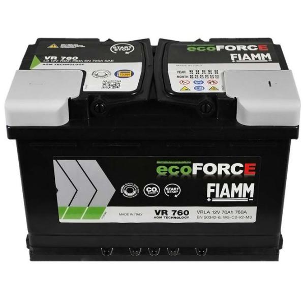 Авто аккумулятор Fiamm Ecoforce AGM VR760 L3 760A/ 70 Ач photo 1