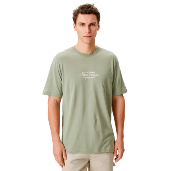 Tricou pentru bărbați Koton 4SAM10041HK 100% bumbac/ Khaki photo 1