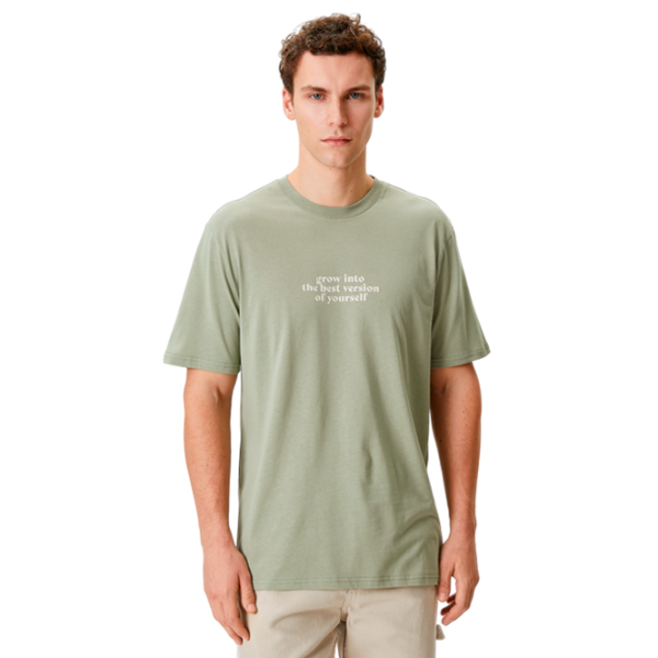 Tricou pentru bărbați Koton 4SAM10041HK 100% bumbac/ Khaki photo 1