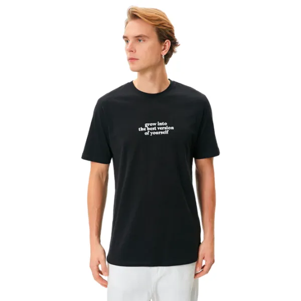 Tricou pentru bărbați Koton 4SAM10041HK 100% bumbac/ Black photo 1