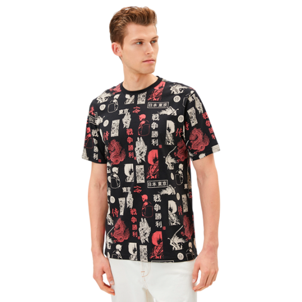 Tricou pentru bărbați Koton 4SAM10031HK 100% bumbac/ Black photo 1