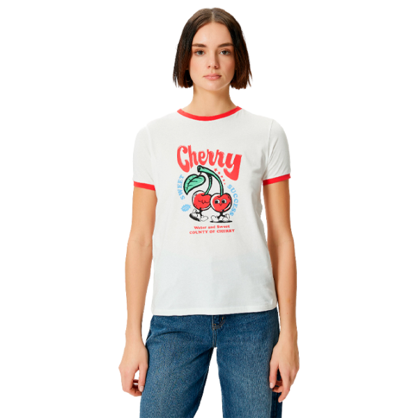 Tricou pentru femei Koton 4SAL10189IK 100% bumbac/ White photo 1