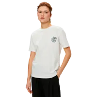 Tricou pentru femei Koton 4SAL10613IK 100% bumbac/ White