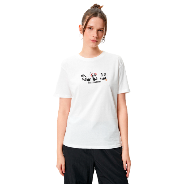 Tricou pentru femei Koton 4SAL10565IK 100% bumbac/ White photo 1