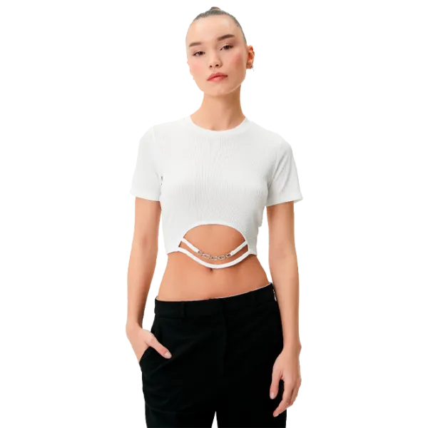 Tricou pentru femei Koton 4SAL10036IK 100% bumbac/ White photo 1