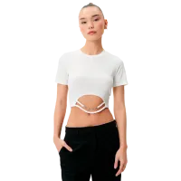 Tricou pentru femei Koton 4SAL10036IK 100% bumbac/ White