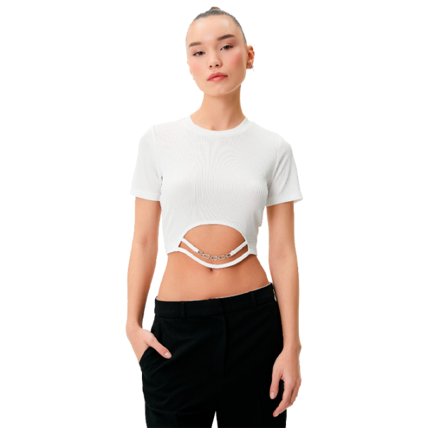 Tricou pentru femei Koton 4SAL10036IK 100% bumbac/ White photo 1