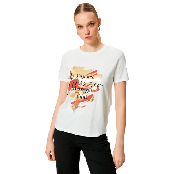 Tricou pentru femei Koton 4SAK50166EK 100% bumbac/ White photo 1