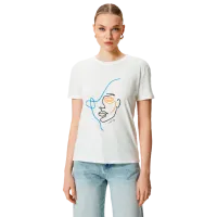 Футболка для женщин Koton 4SAK50389EK 100% хлопок/ Белый