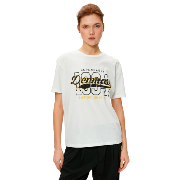 Tricou pentru femei Koton 4SAL10559IK 100% bumbac/ White photo 1