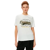 Tricou pentru femei Koton 4SAL10559IK 100% bumbac/ White