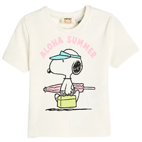 Tricou pentru fete Koton 4SKG10057AK 110 - 116 cm / Beige photo 1 Tricou pentru fete Koton 4SKG10057AK 110 - 116 cm / Beige photo 1