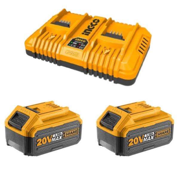 Acumulator pentru instrumente INGCO FBCPK2425 Li-Ion/ 5 Ah/ 20 V photo 1 Acumulator pentru instrumente INGCO FBCPK2425 Li-Ion/ 5 Ah/ 20 V photo 1