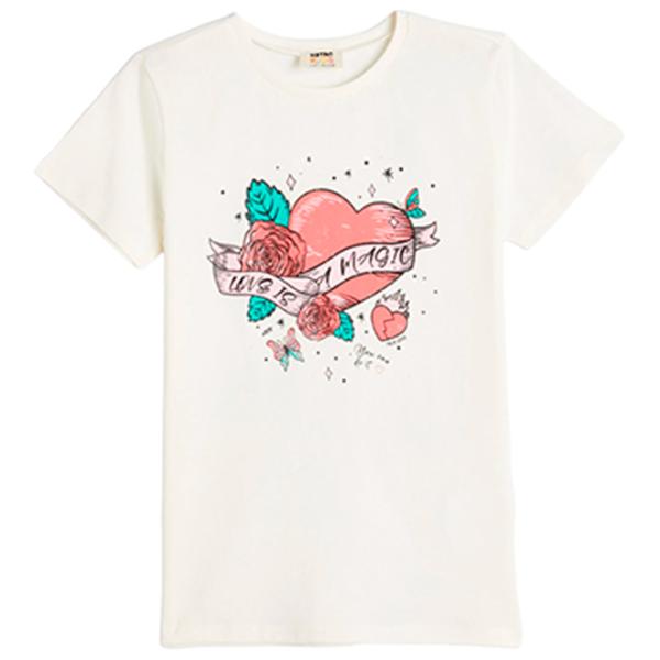 Tricou pentru fete Koton 4SKG10127AK 104 - 110 cm / Beige photo 1 Tricou pentru fete Koton 4SKG10127AK 104 - 110 cm / Beige photo 1